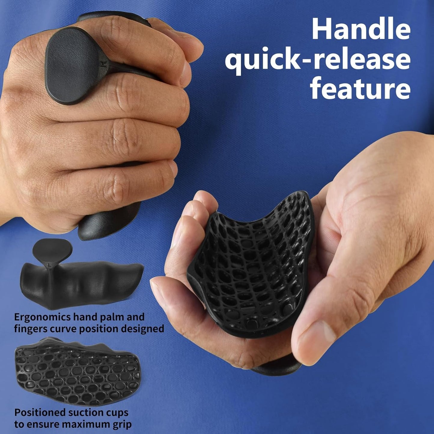Ergonomic Rubber Gym Grip Pads